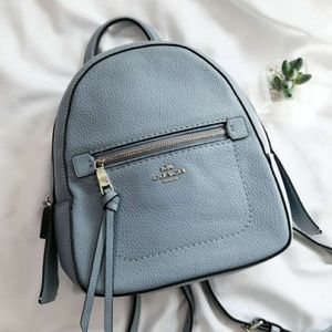 Coach blue pebble backpack